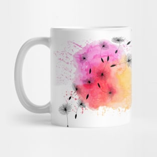 Spalsh of Warm Colors with Whimsical Dreamy Flowers Mug